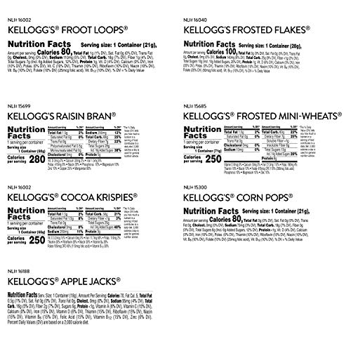 image for Kellogg Cereal Variety Kellogg's Portable Cereal Variety Pack - 9 Asso