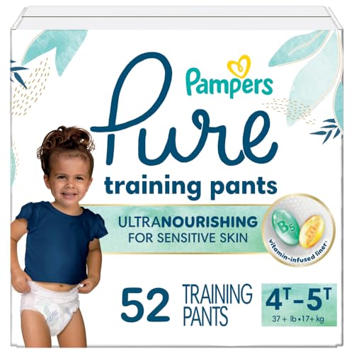 Image of Pampers Pure Protection Training Underwear, Unisex, Size 4T5T, 52 Count, Premium, Hypoallergenic, Soft, Absorbent