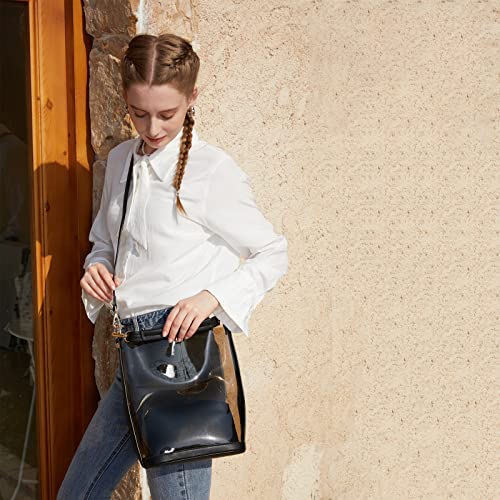 Semi-Clear Handbags, Jelly Transparent Clear Beach Shoulder Bag, 2 in 1 Bag2
