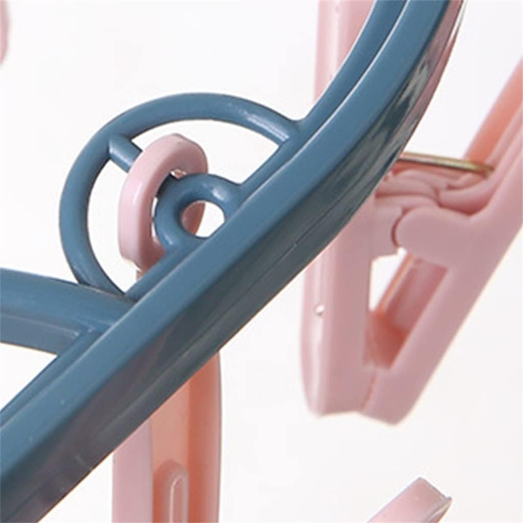 JSEIAJB 12 Clip Clothes Hanger Dryer Multi-Functional Drying Rack Underwear Socks Towels Cloth Pants(D)