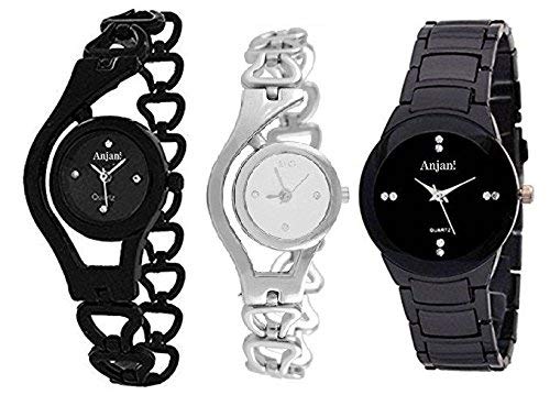 Quartz Analogue Multicolour Dial Women's Watch gs-21 -Combo of 3