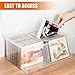 CD Storage Box, Stackable Clear Plastic CD Organizer