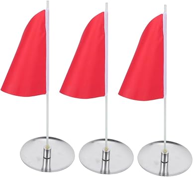 Mipcase 3sets Golf Putting Flag and Hole Cup Portable Indoor Golf Practice Flags Hole Cups for Backyard Outdoor Putting Green Training