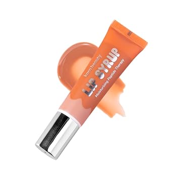 Kara Beauty Lip Syrup Moisturizing Peptide Therapy, Hydrating Gloss with Peptides & Shea Butter for Soft, Plump Lips, Nourishing Lip Care, Plumper Gloss, Moisturizer & Tinted Balm Shine Soft Brown