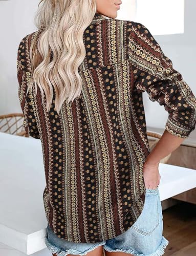 Image of Magritta Long Sleeve Shirts for Women Fashion Button Down Blouse Tops