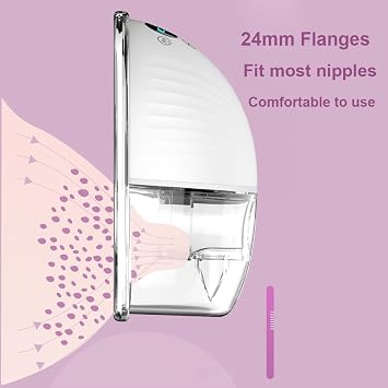 Breast Pump Hands Free, Wearable Electric Single Portable Breast Pump, Cordless Milk Extractor, LCD Display, 3 Modes & 9 Levels, Pain Free, Low Noise, Baby Breastfeeding Pump, White