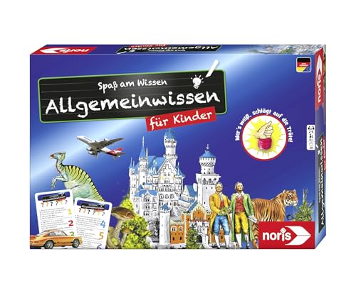 noris 606071906 Allgemeinwissen für Kinder, Frage-Antwort-Spiel ab 6 Jahren, Spaß am Wissen mit der Quietsch-Tröte, für 2 bis 6 Spieler
