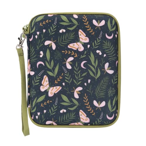 Jeachan Card Case for Yoto cards Soft Portable Folder with Zipper & 80 Pockets Player & Mini Audiobook Cards Card Binder Holder with Sleeves for Travel (Butterfly Garden)