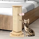 ROYALAY Couch Corner Scratching Post for Cat, 23'' Tall Cat Scratching Board Furniture Protector with 2 Boll Toys, Sisal Replaceable Scratch Pad for Indoor Cats