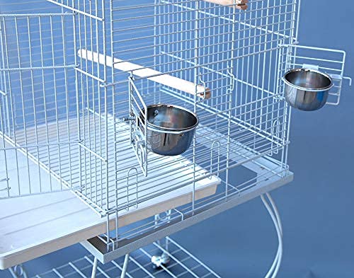 64-Inch Open Dome Top Bird Parrot Cage With Rolling Standing For Cockatiels Sun Conures Parakeets Conures Quaker Green Cheek #TOP4