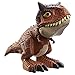 Jurassic World Bebé Carnotaurus mordedor Dinosaurio articulado con movimientos y sonidos, figura de juguete para niños (Mattel HBY85)