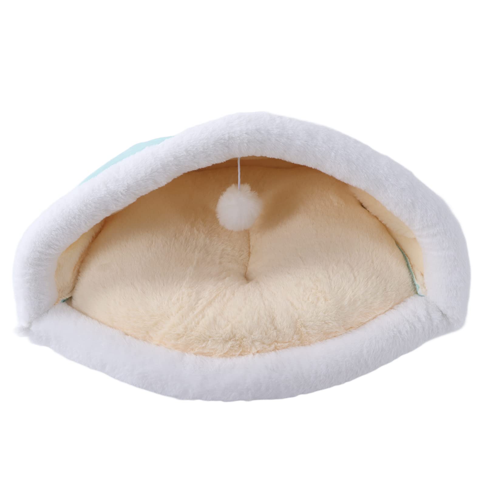 Qcwwy Letti Letti per Gatti Mobili Cuccia per Gatti Cuccia Lavabile per Animali di Piccola Taglia Gattini Sacco a Pelo per in Peluche Sacco a Pelo per Soffice Semi Chiuso Gatto (Lettiera per