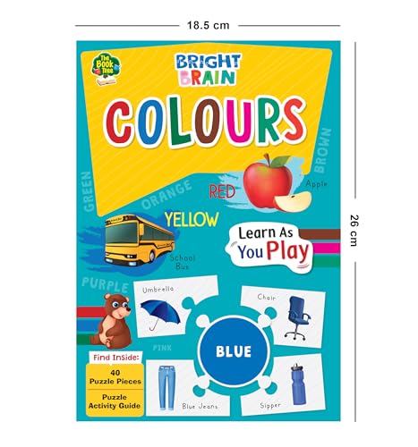Image of The Book Tree Bright Brain Colours Puzzle - Learn & Identify Colours with 40 Pieces - Beautiful Colourful Puzzle Pieces for Kids Age 3+ - Gift Box by Majestic Book Club