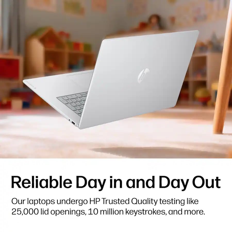 Image of HP OmniBook 3 17.3 inch FHD Business Laptop, AMD Ryzen 5 4000 Series, AMD Radeon 610M Graphics, 8GB RAM, 1TB SSD, FHD Camera, Copilot, Wi-Fi 7, Bluetooth 6.0, Win11 Home