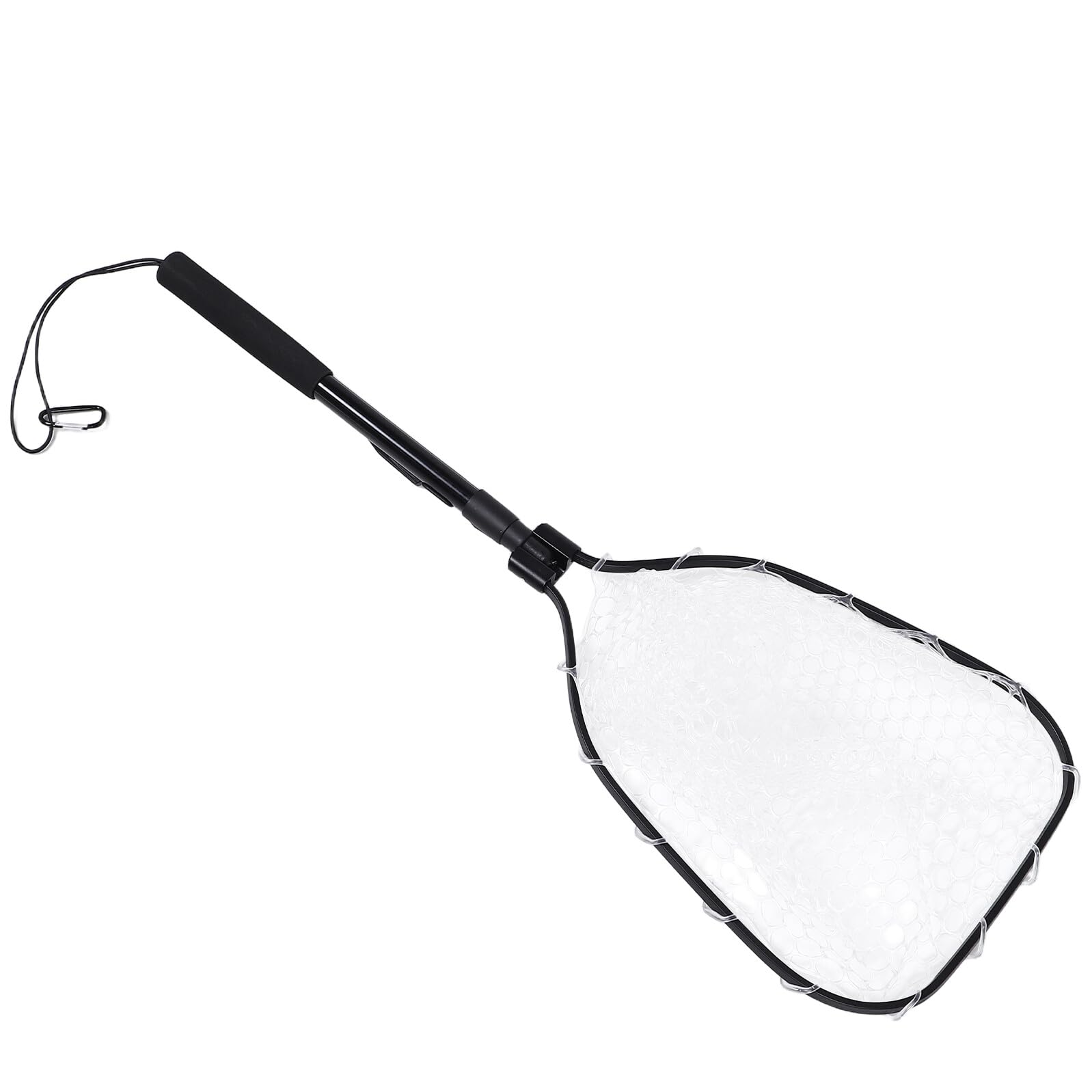 Ciieeo Red Plegable de Pesca con Malla de Silicona y Marco Negro Ligera y Compacta Portátil para Acuarios Pesca de Agua Dulce y Salada Captura Segura y Acuicultura
