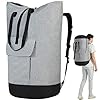 Laundry Bag for College 115L Heavy Duty Laundry Backpack with Shoulder Straps Large Dirty Clothes Bag for Dorm Apartment and Laundromat Laundry Duffle Bag for Travel Beach Camping oyster grey