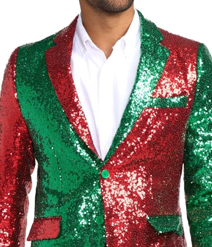 Tipsy Elves Men's Colorful Allover Sequin Blazers - Shiny Holiday New Years Ever Jackets3