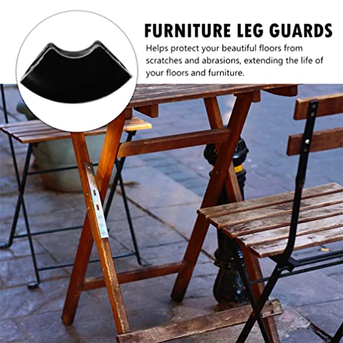Housoutil Hairpin Leg Protectors Non-Slip Table Leg Covers for Metal Furniture Feet Chair Coffee Table Floor Protectors Set of 4 1.18X0.59X0.59In - Image 4