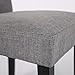 LSSBOUGHT Button-Tufted Upholstered Fabric Dining Chairs with Solid Wood Legs, Set of 2 (Gray)