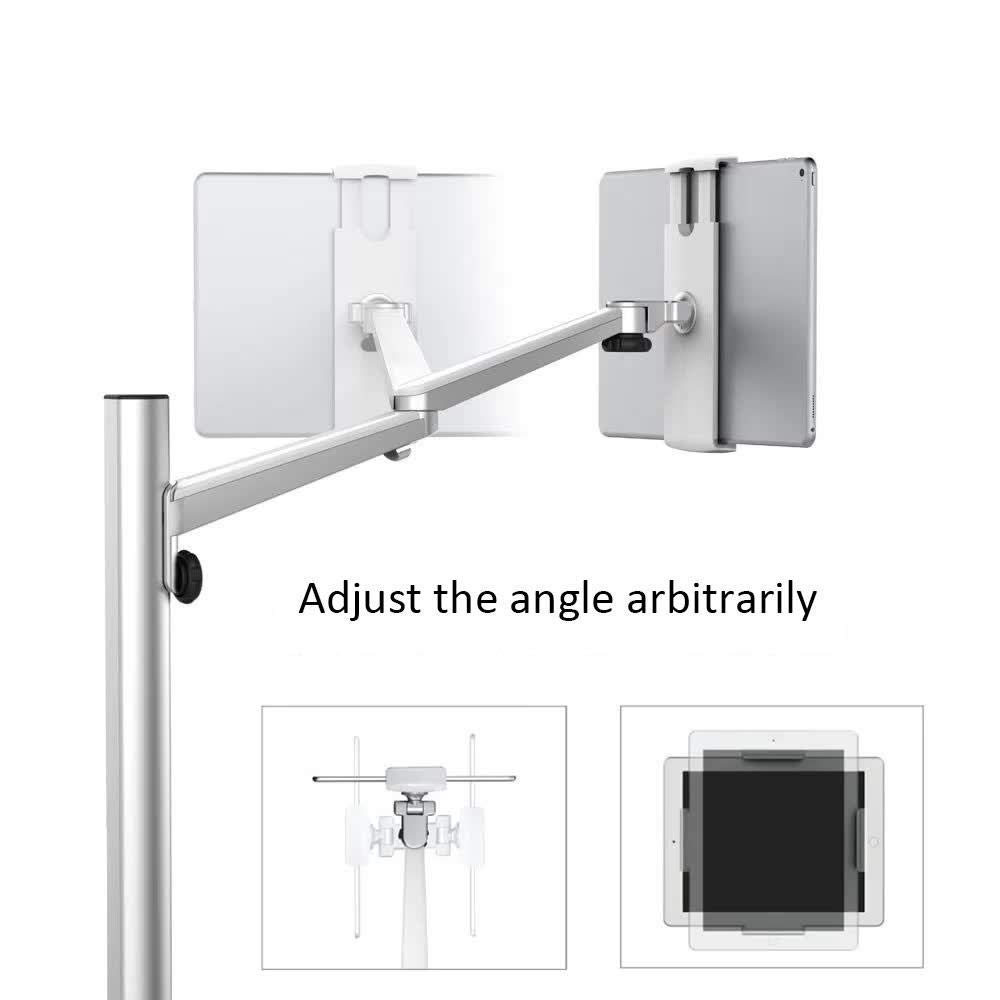 シルバー フロアスタンド 調整可能 Amazon.co.jp: シルバー アルミ合金 Ipad フロア スタンド、高さ調節