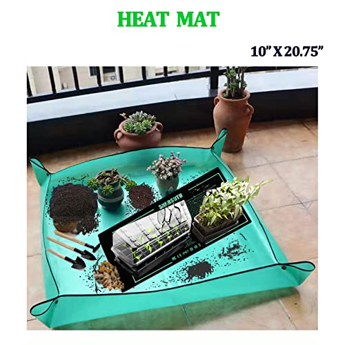 SNNRSUTU Seedlings Heat Mat 2 Pack 10 x 20.75 Inch IP67 MET StandardSeed Plant Propagation Mat Warmth Plant Hydroponic Heating Pad ,Freebie Waterproof Gardening Mat - Image 4