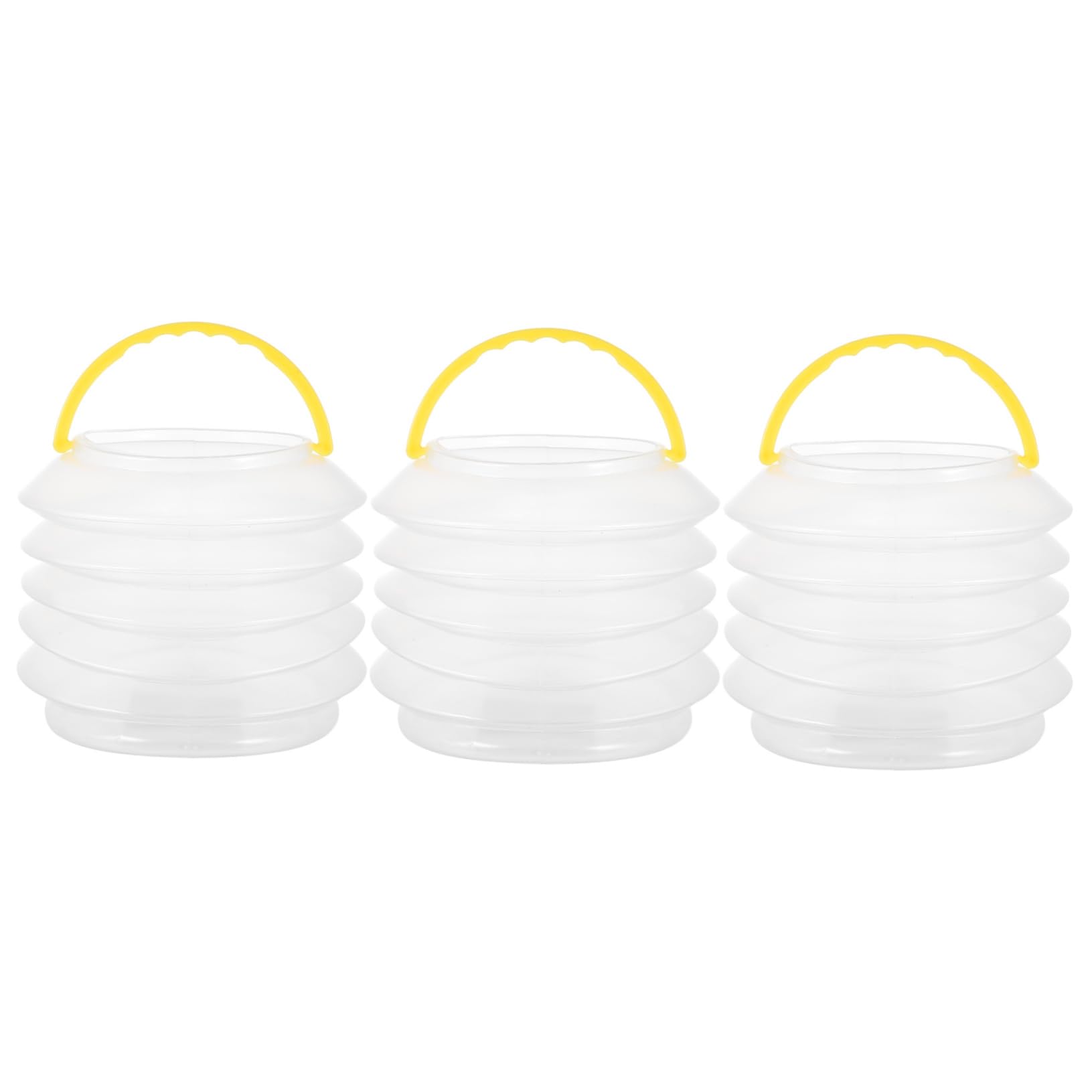 TEHAUX 3pcs Telescopic Pen Holder Washing Machine Stand Paint Brush Washing Cup Painting Stationery Outdoor Cleaner Brush Washing Containers Brush Cleaner Bathtub Cleaner White Plastic