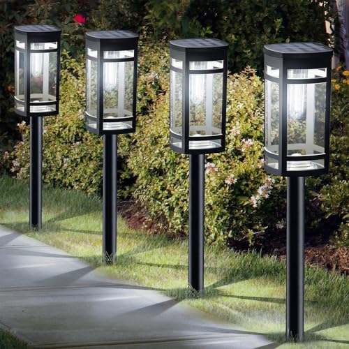 EXCMARK 12 Pack Solar Lights Outdoor Waterproof for Garden Pathway Walkway Driveway Yard Lawn...