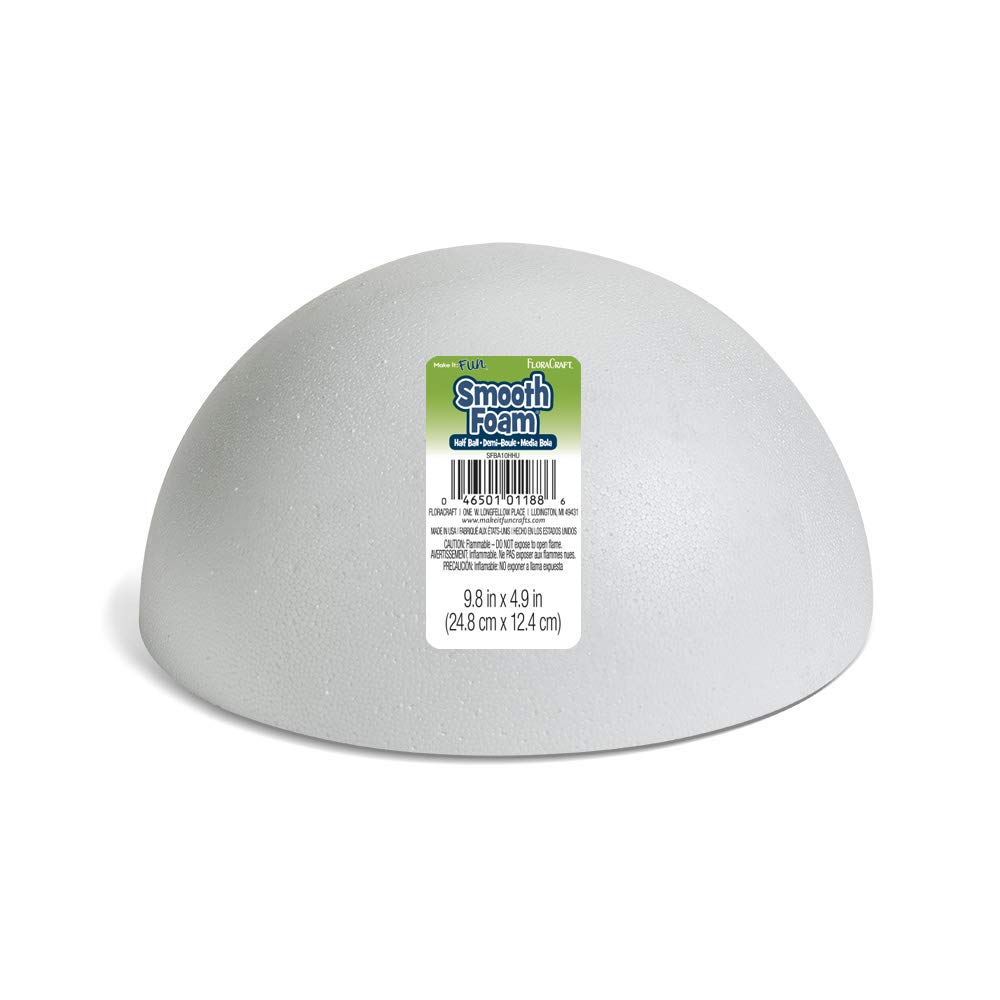 FloraCraftFoam SmoothFom Hollow Half Ball 9.8"