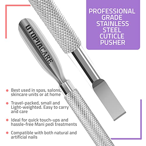 Utopia Care UC0045 Cuticle Pusher Tool And Spoon Nail Cleaner - Professional Grade Stainless Steel Cuticle Remover And Cutter thumb #2