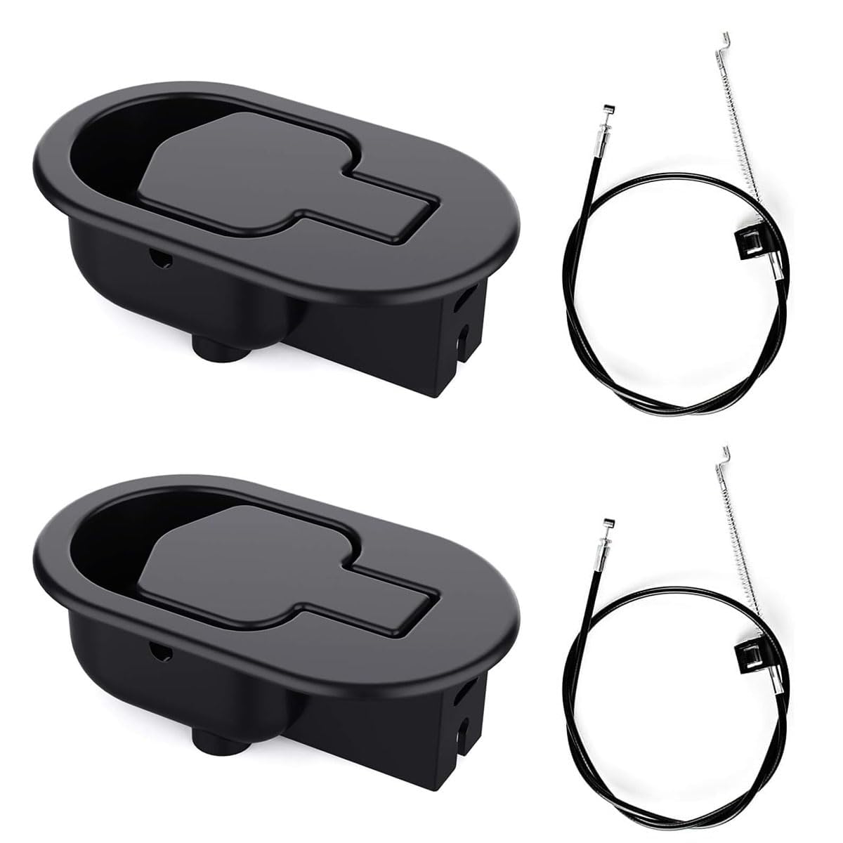 Recliner Replacement Parts with Cable (2-Set),Durable Recliner Release Pull Handle with Recliner Pull Cable,Compatible with Most Furniture of Recliner Chair Sofa Couch (Metal(2set))