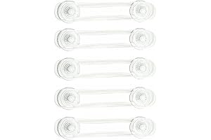 5Pcs Transparent Lock Set For Fridge, Cabinets & Drawers