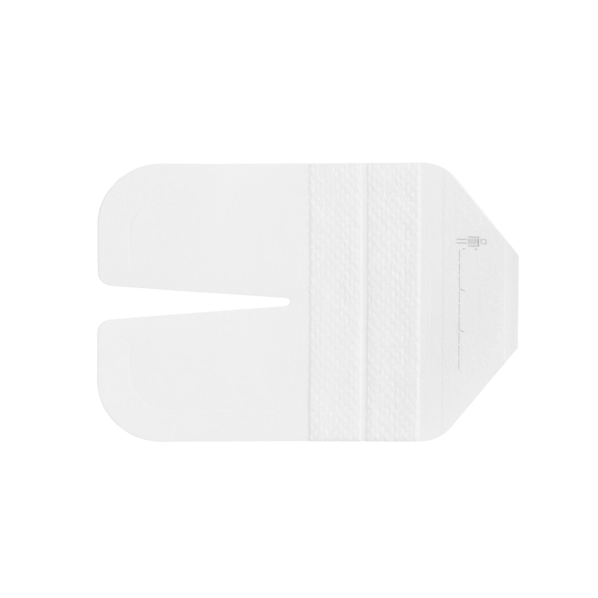 Pansement en film polyuréthane avec cadre, avec incision en U, auto-adhésif 9 cm x 7.2 cm - Boite de 100 pièces