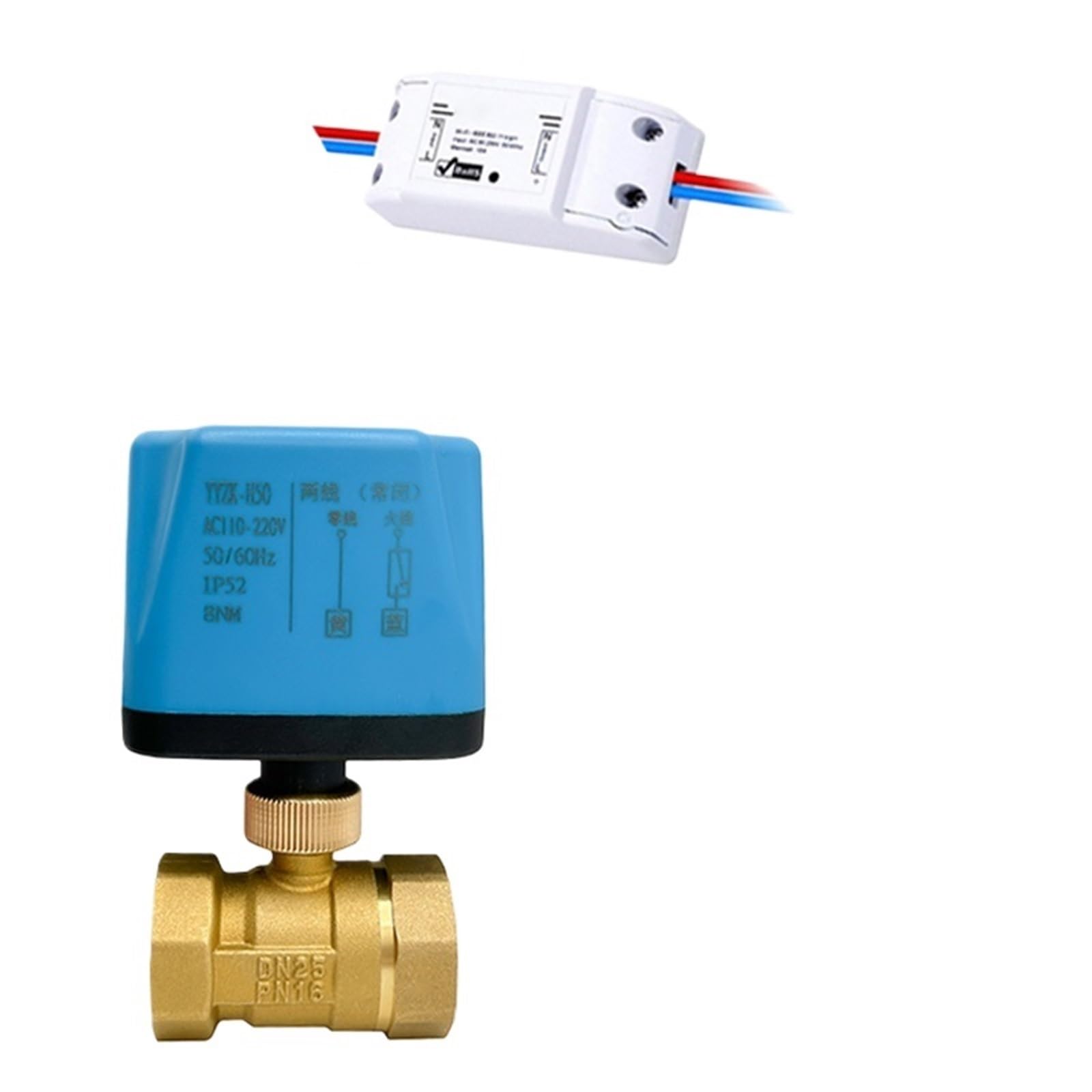 Interruptor de válvula de bola motorizada, sincronización AC220V, controlador de válvula automática de agua, funciona con el hogar(Only Switch 1PCS)