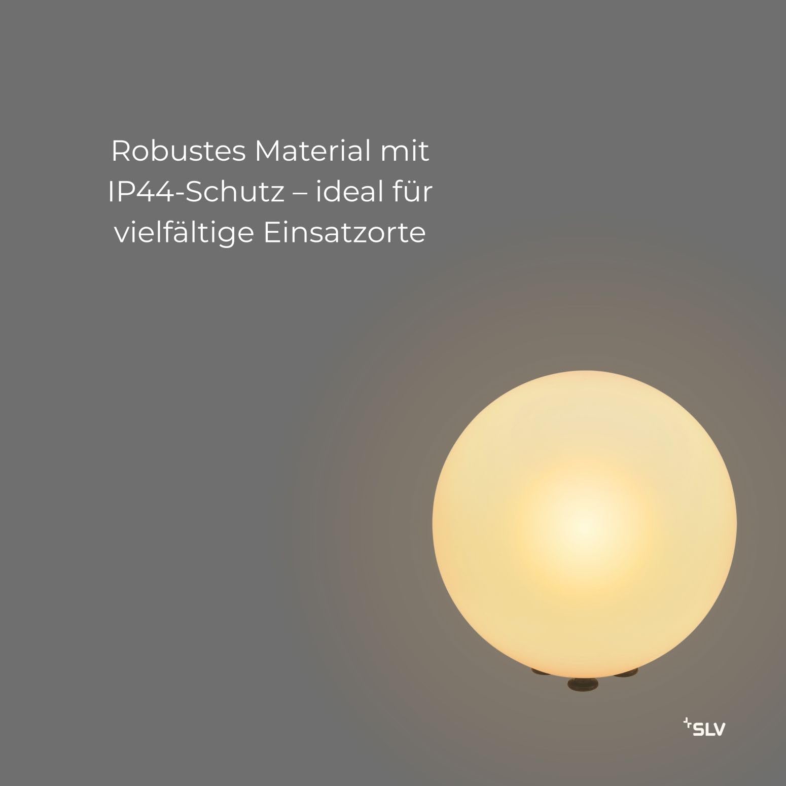 SLV Rotoball Floor 50 Lichtball E27 Silbergrau Weiß 50x50x50 cm