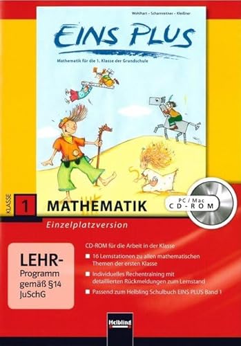 EINS PLUS 1. Ausgabe Deutschland. Lernsoftware für die Klasse: Einzelplatzversion. Klasse 1 (EINS PLUS (D): Mathematik Grundschule)