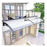 Vordach für Haustür Türvordach, Vordach Haustür Überdachung,Überdachung Haustür Aus Aluminium Und Polycarbonat, Transparentes Pultbogenvordach, Pultvordach (Size : 60 * 60cm)