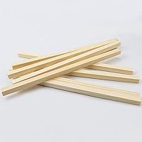 Vista 3 de BILLIOTEAM 25 Pack of Unfinished 1/2” x 12” Hardwood Square Wooden Dowel Rods or Sticks