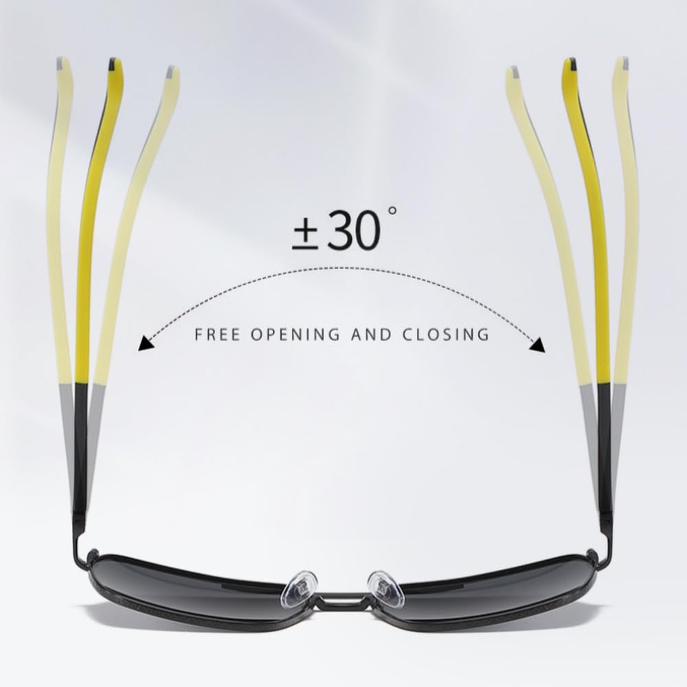Gafas de sol polarizadas UV400 con montura metálica, ideales para deportes y viajes. Antiglas