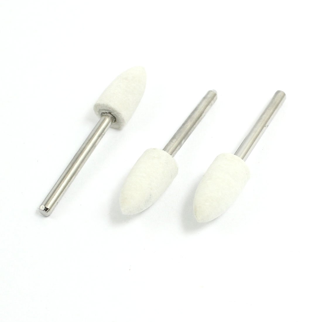 Aexit 3 Pcs Abrasives 8mm Diameter Pointed Cone Mounted Wool Felt bo-bs Buffing Tool Model:61as182qo68
