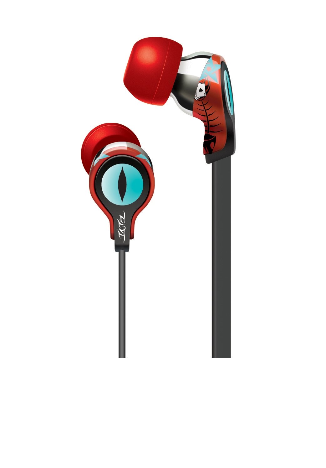 iLuv TEP102RED Tatz Flat-Wire Earphone (Red)
