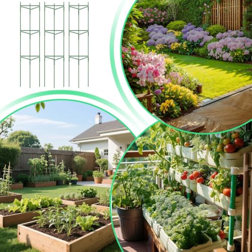 Soporte ajustable para plantas extensible y modular para camas de jardín 5