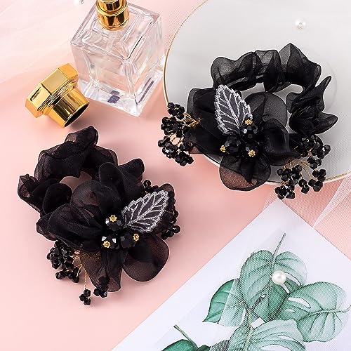Isslly HX4898T1-M Nuorest 2Pcs Mesh Flower Elastic Hair Ties thumb #6