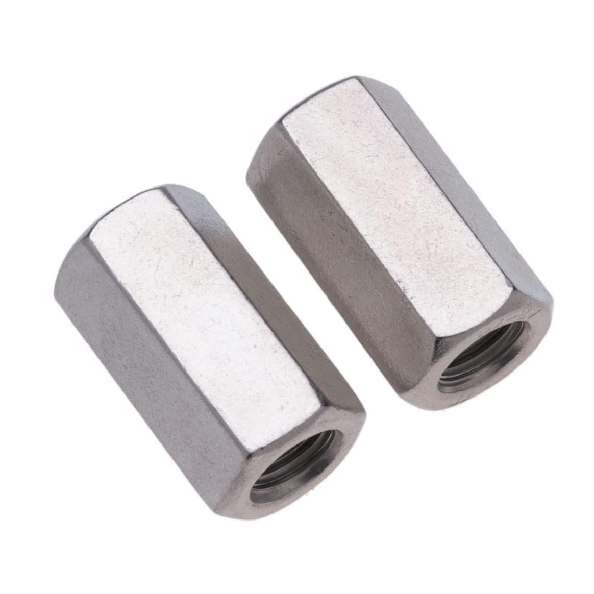 M5 Dadi Di Accoppiamento Esagonali (15mm 8mm) in Acciaio Inossidabile - Dado a Stelo Lungo, Estensione Metrico DIN 6334, Manicotto, Prolunga Perno, Connettore 15 mm (10 Pezzi)