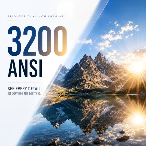 Image of [Now with Netflix & 3200ANSI] 4K Smart Projector with WiFi and Bluetooth,Auto Focus & Keystone Portable Mini Projector with Stand,Outdoor Home Theater Small Proyector for bedroom White