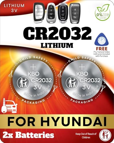 Key Fob Battery for Hyundai CR2032 (2 Pack) Oem Remote