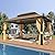 EROMMY 12' x 16' Hardtop Gazebo, Aluminum Frame Gazebos with Galvanized Steel Double Roof, Permanent Outdoor Metal Pavilion with Curtain and Netting for Patio, Lawn, Deck