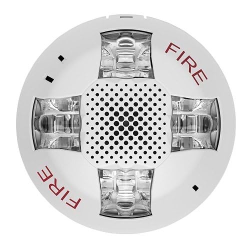 EGCSVWF Genesis Ceiling Speaker/Strobe, White, 15-115 cd, Fire Marking, High-Performance Notification Device with Field-Selectable Light Output