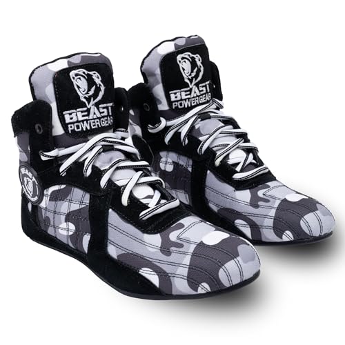 Beastpowergear Bodybuilding Weightlifting MMA Cross-Trainer & Wrestling Shoes Black/Blue3