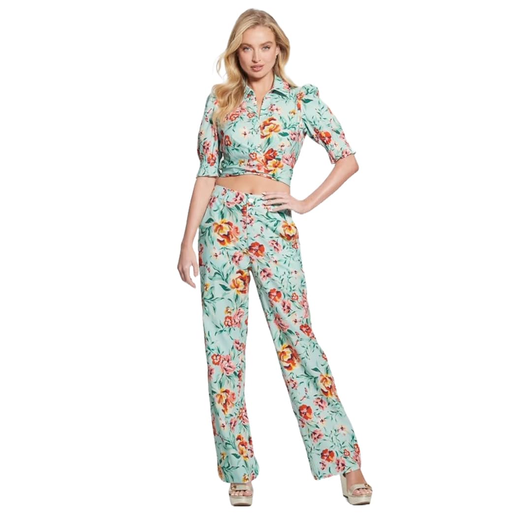 GUESS Camicia Donna Floreale con Fiocco Frontale ES24GU109 W4GH42WG4G0