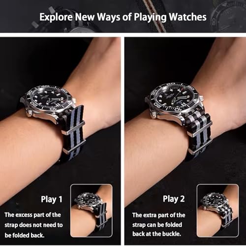 Image of Military Ballistic Nylon Watch Band Heavy Buckle 18mm 20mm 22mm 24mm Thick G10 Premium Nylon Watch Bands Smart Watch Replacement Band Strap for Men Women